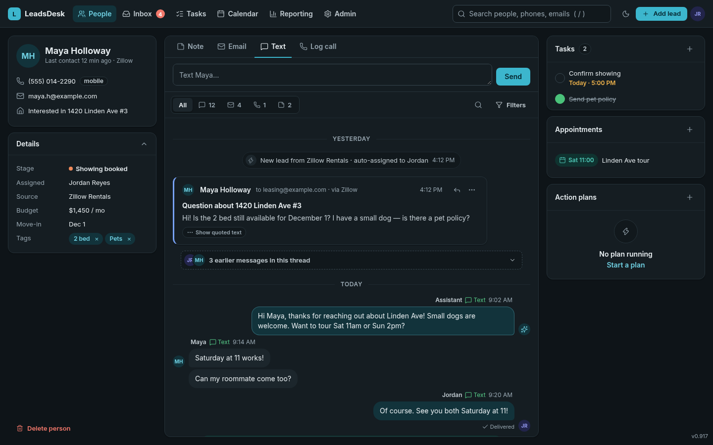 Person page with timeline redesigned, dark
